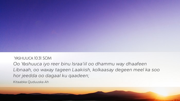 Yashuuca 10:31 SOM Bible Verse Image