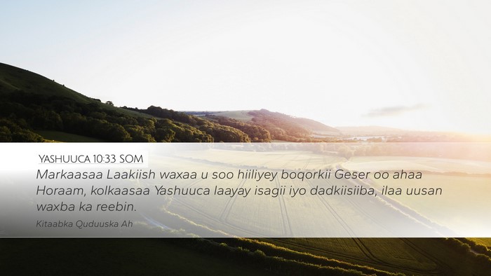 Yashuuca 10:33 SOM Bible Verse Image
