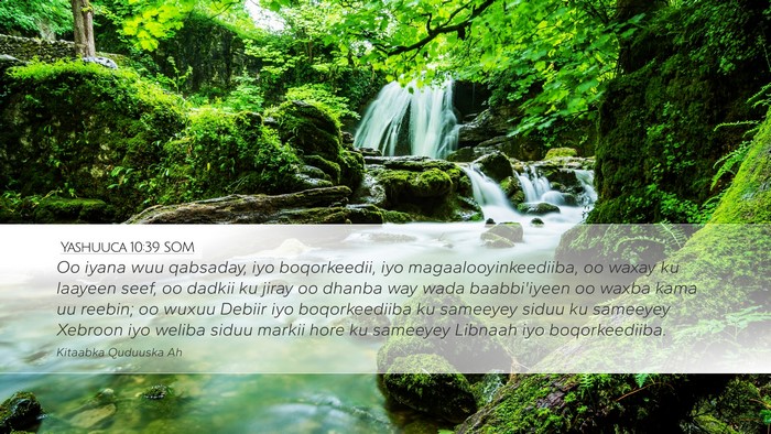 Yashuuca 10:39 SOM Bible Verse Image