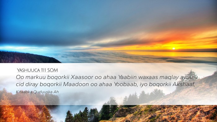 Yashuuca 11:1 SOM Bible Verse Image
