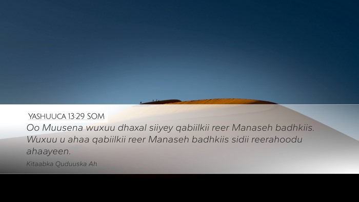 Yashuuca 13:29 SOM Bible Verse Image
