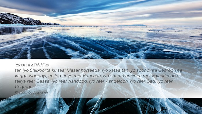 Yashuuca 13:3 SOM Bible Verse Image