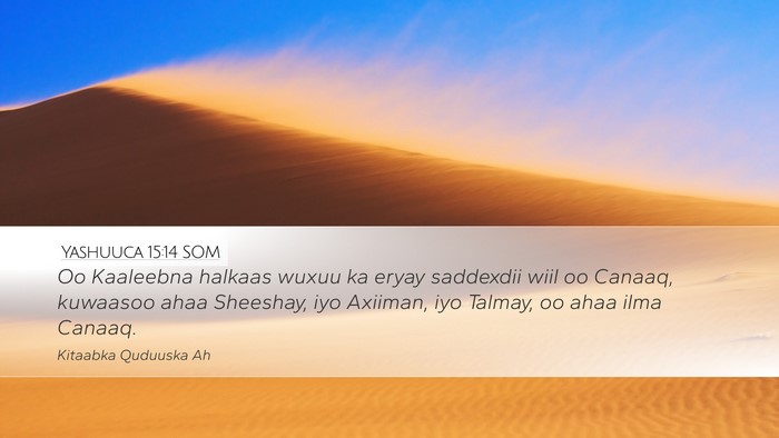 Yashuuca 15:14 SOM Bible Verse Image