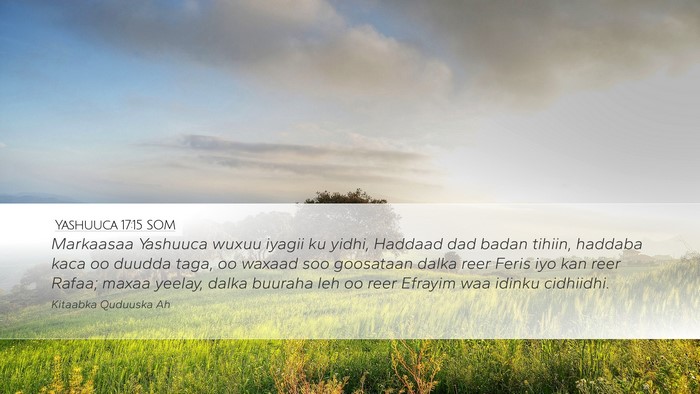 Yashuuca 17:15 SOM Bible Verse Image