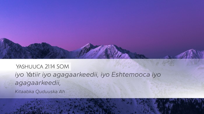 Yashuuca 21:14 SOM Bible Verse Image