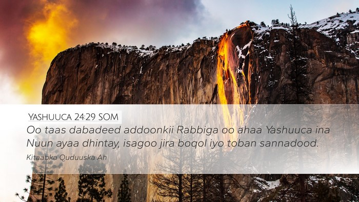 Yashuuca 24:29 SOM Bible Verse Image
