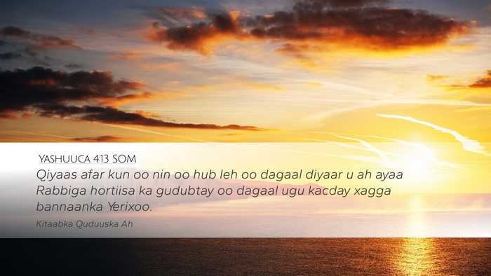 Yashuuca 4:13 SOM Bible Verse Image