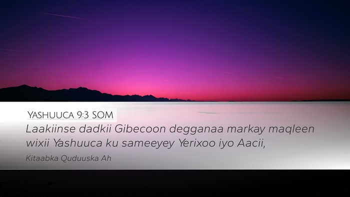 Yashuuca 9:3 SOM Bible Verse Image