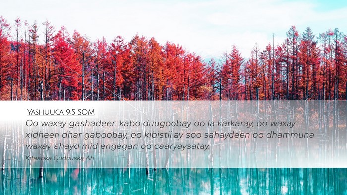 Yashuuca 9:5 SOM Bible Verse Image