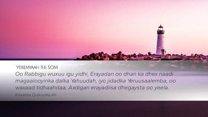 Yeremyaah 11:6 SOM Bible Verse Image