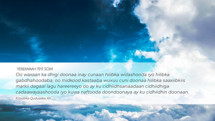 Yeremyaah 19:9 SOM Bible Verse Image