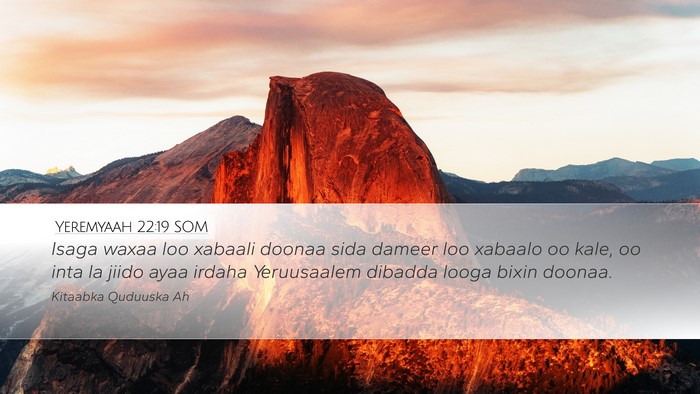 Yeremyaah 22:19 SOM Bible Verse Image