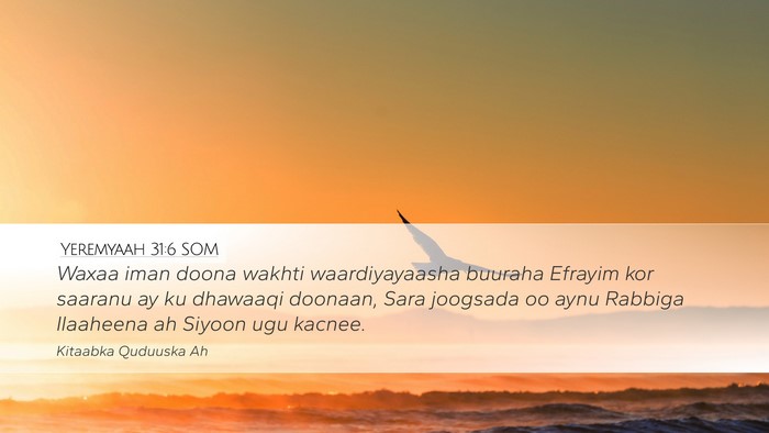 Yeremyaah 31:6 SOM Bible Verse Image
