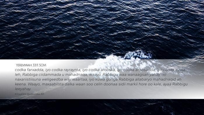 Yeremyaah 33:11 SOM Bible Verse Image