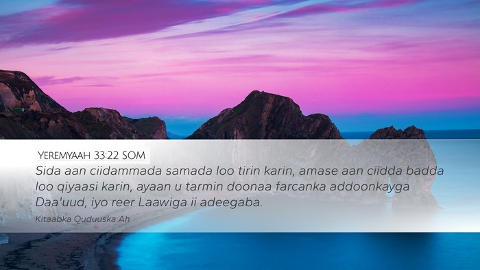 Yeremyaah 33:22 SOM Bible Verse Image
