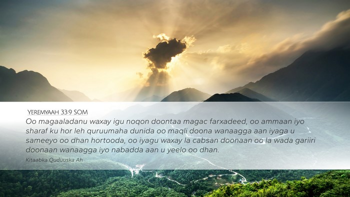 Yeremyaah 33:9 SOM Bible Verse Image