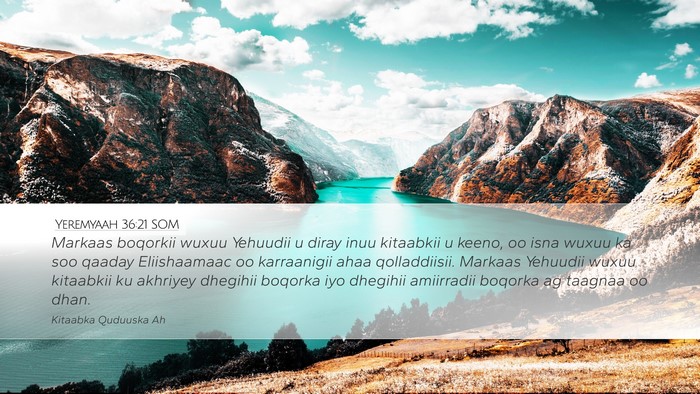 Yeremyaah 36:21 SOM Bible Verse Image