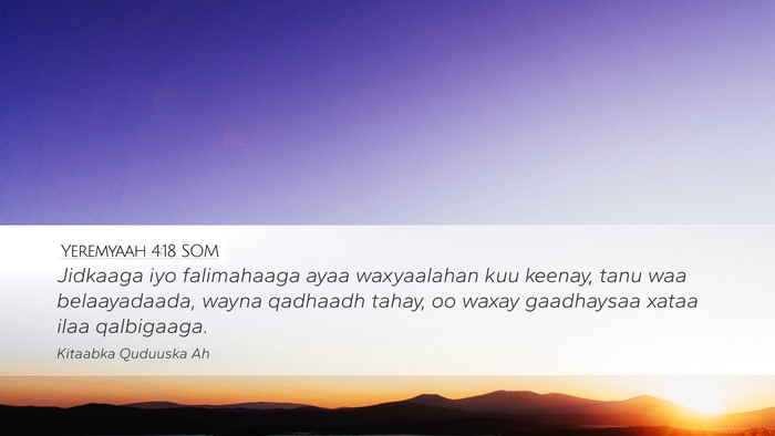 Yeremyaah 4:18 SOM Bible Verse Image
