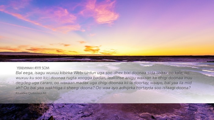 Yeremyaah 49:19 SOM Bible Verse Image
