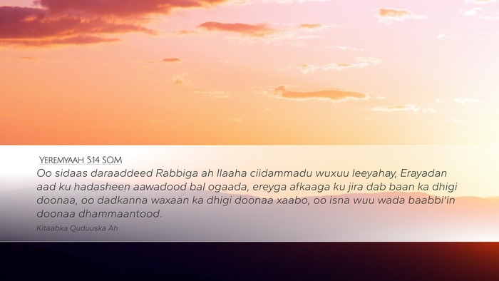 Yeremyaah 5:14 SOM Bible Verse Image