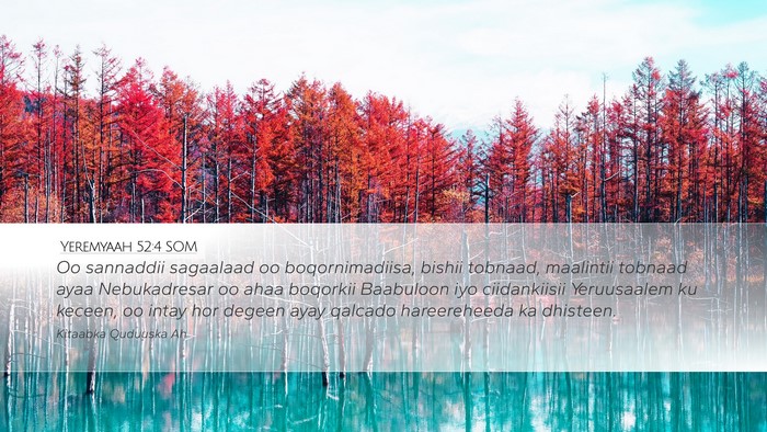 Yeremyaah 52:4 SOM Bible Verse Image