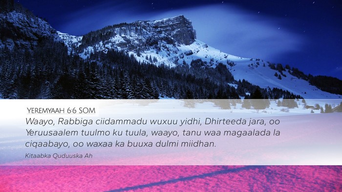 Yeremyaah 6:6 SOM Bible Verse Image