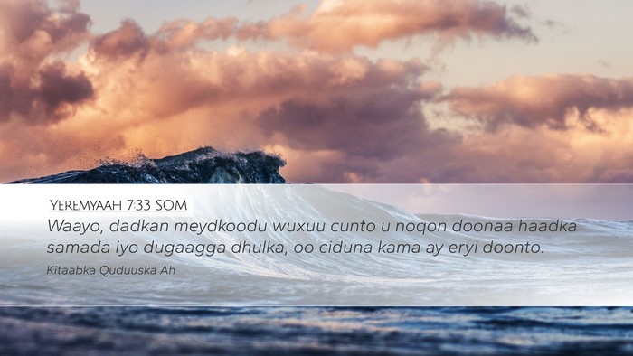 Yeremyaah 7:33 SOM Bible Verse Image