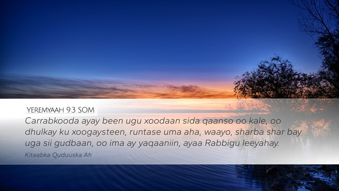 Yeremyaah 9:3 SOM Bible Verse Image