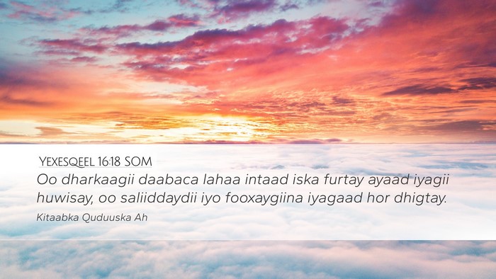 Yexesqeel 16:18 SOM Bible Verse Image