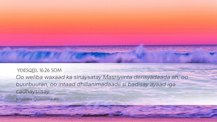 Yexesqeel 16:26 SOM Bible Verse Image