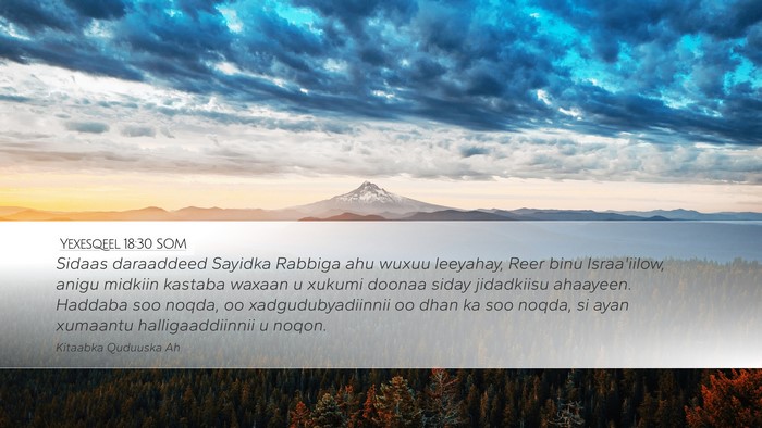 Yexesqeel 18:30 SOM Bible Verse Image