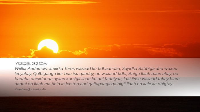 Yexesqeel 28:2 SOM Bible Verse Image