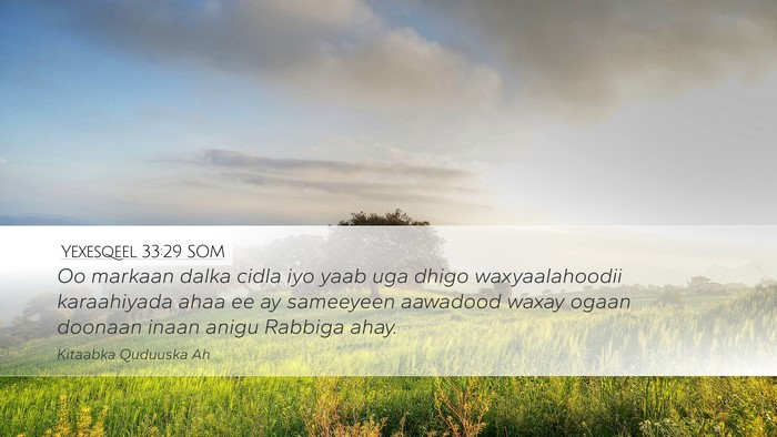 Yexesqeel 33:29 SOM Bible Verse Image