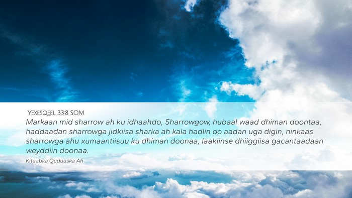 Yexesqeel 33:8 SOM Bible Verse Image