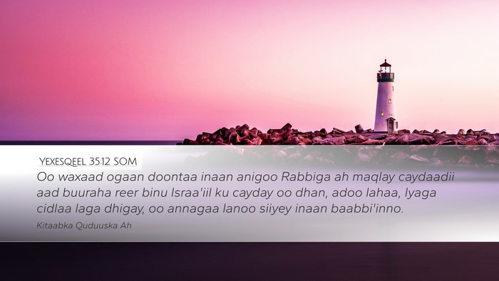 Yexesqeel 35:12 SOM Bible Verse Image