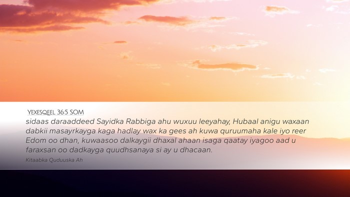 Yexesqeel 36:5 SOM Bible Verse Image