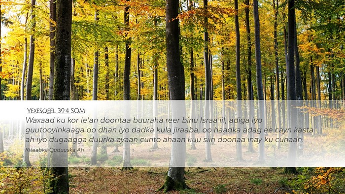 Yexesqeel 39:4 SOM Bible Verse Image