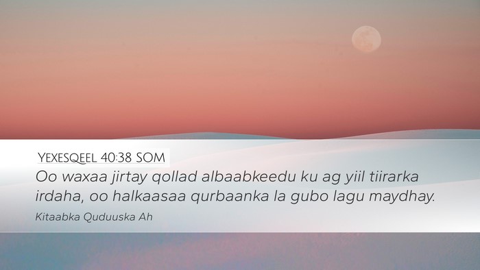 Yexesqeel 40:38 SOM Bible Verse Image