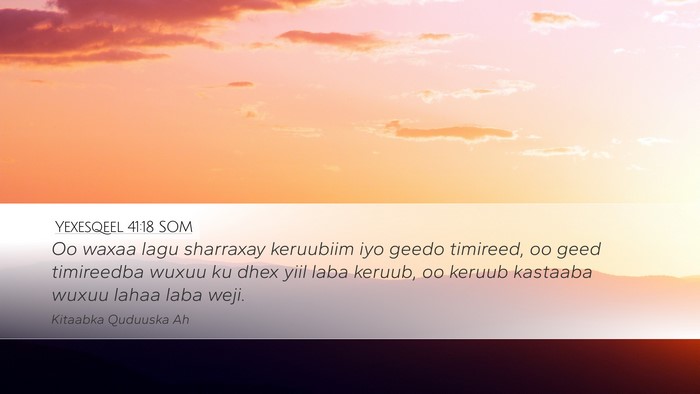 Yexesqeel 41:18 SOM Bible Verse Image