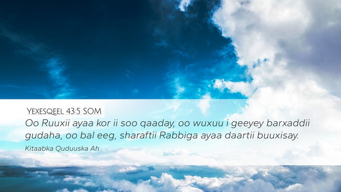 Yexesqeel 43:5 SOM Bible Verse Image