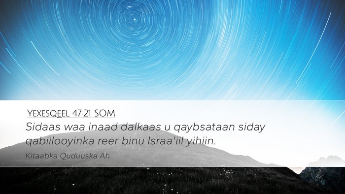 Yexesqeel 47:21 SOM Bible Verse Image
