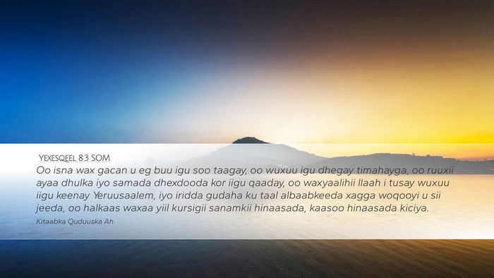 Yexesqeel 8:3 SOM Bible Verse Image