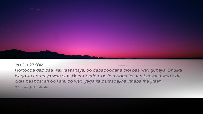 Yoo'eel 2:3 SOM Bible Verse Image