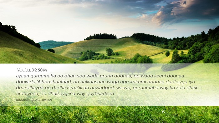 Yoo'eel 3:2 SOM Desktop Wallpaper - ayaan quruumaha oo dhan soo wada ururin doonaa, - Desktop Bible Verse Wallpaper
