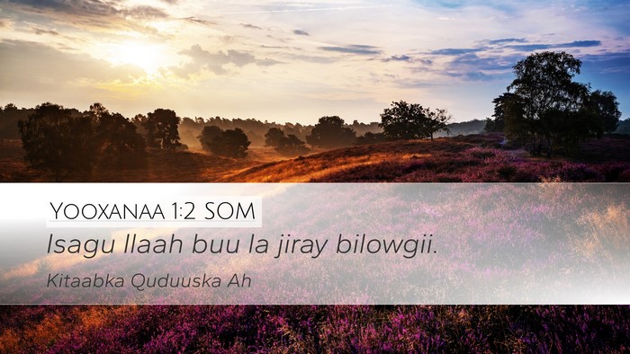 Yooxanaa 1:2 SOM Bible Verse Image