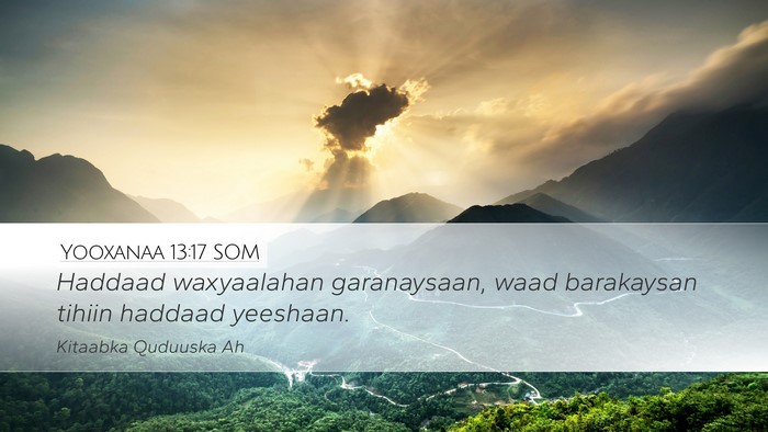Yooxanaa 13:17 SOM Bible Verse Image