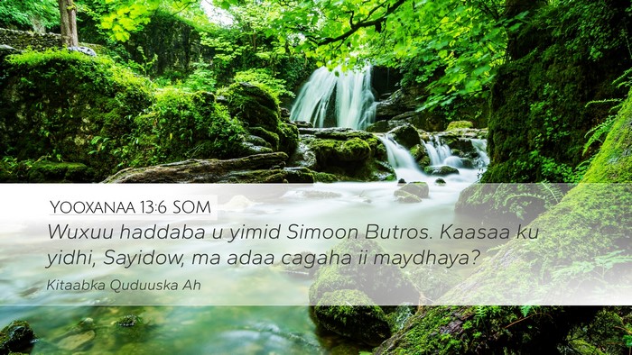 Yooxanaa 13:6 SOM Bible Verse Image