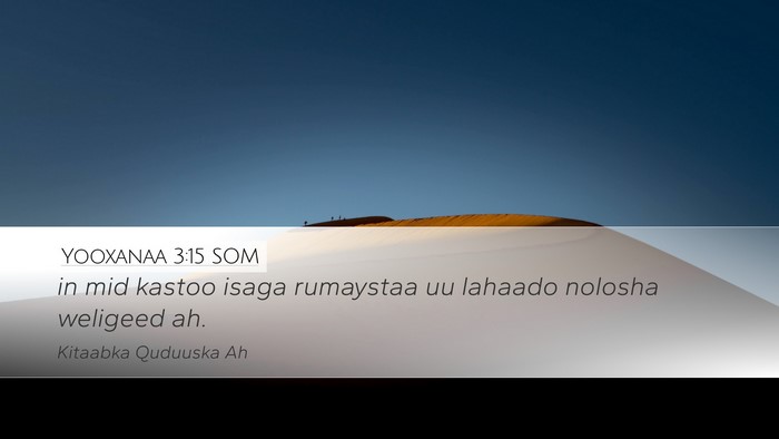 Yooxanaa 3:15 SOM Bible Verse Image