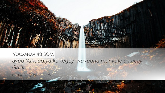 Yooxanaa 4:3 SOM Bible Verse Image