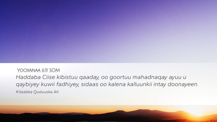 Yooxanaa 6:11 SOM Bible Verse Image
